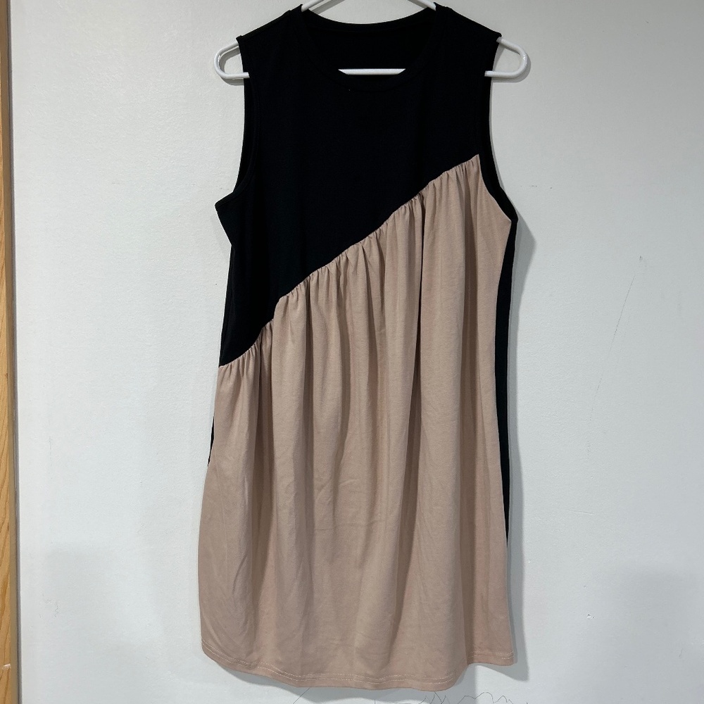 🍒SHEIN Pull On Style Gathered Diagonal Dress